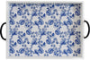 Lavida: Rectangle Tray - Blue/White