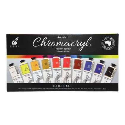 Chromacryl: Acrylic Student - Paint Set (10pc)