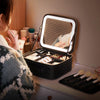 STORFEX Travel Makeup Bag with Light Up Mirror - Black